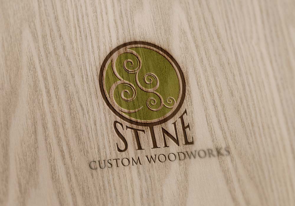 Stine Custom Woodworks logo design