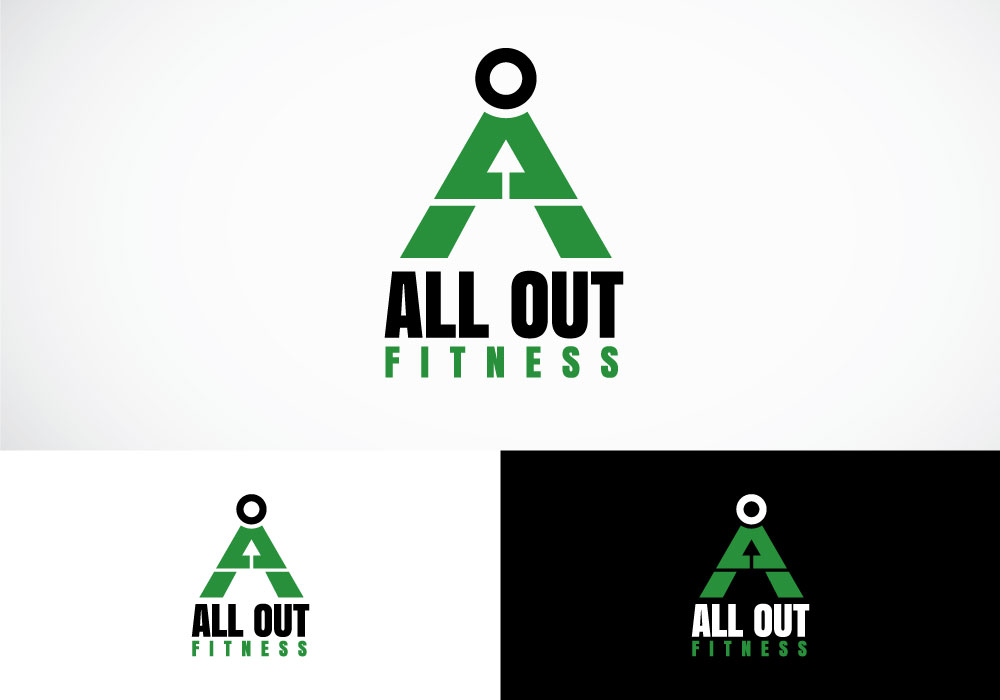 All Out Fitness logo design