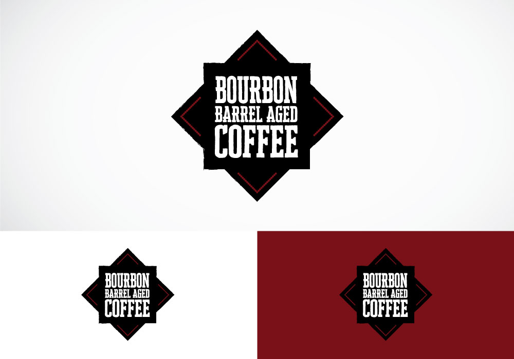 Bourbon Barrel Aged Coffee logo design