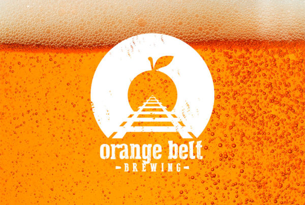 Orange Belt Brewing logo design