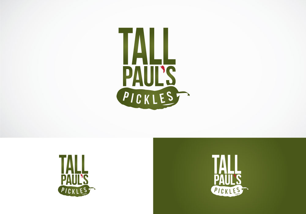 Tall Paul's Pickles logo design