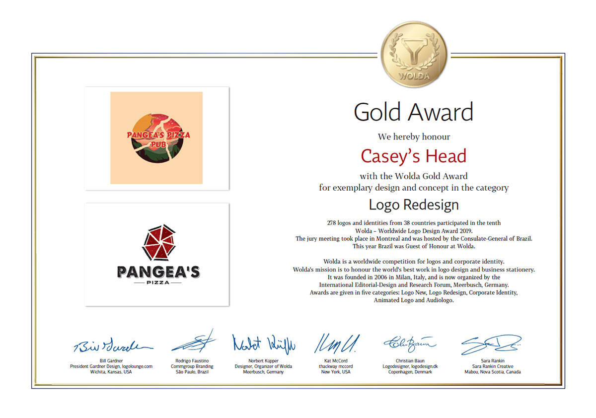 WOLDA gold award for logo redesign