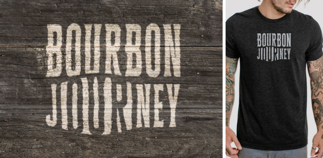 Bourbon Journey logo design and shirt design