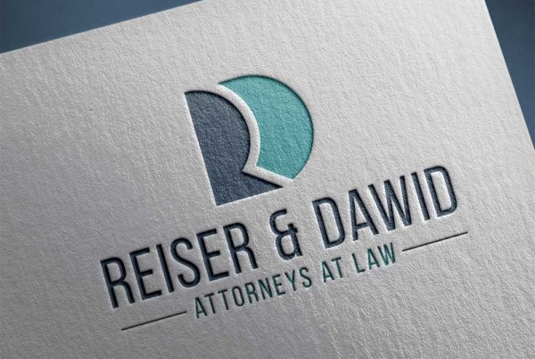 Reiser & Dawid Law logo design