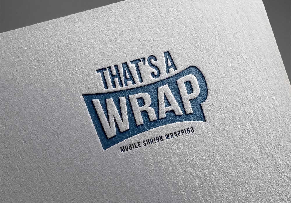 That's a Wrap logo design for mobile shrink wrapping company