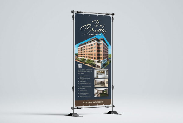 The Brady Ann Arbor bannerstand design