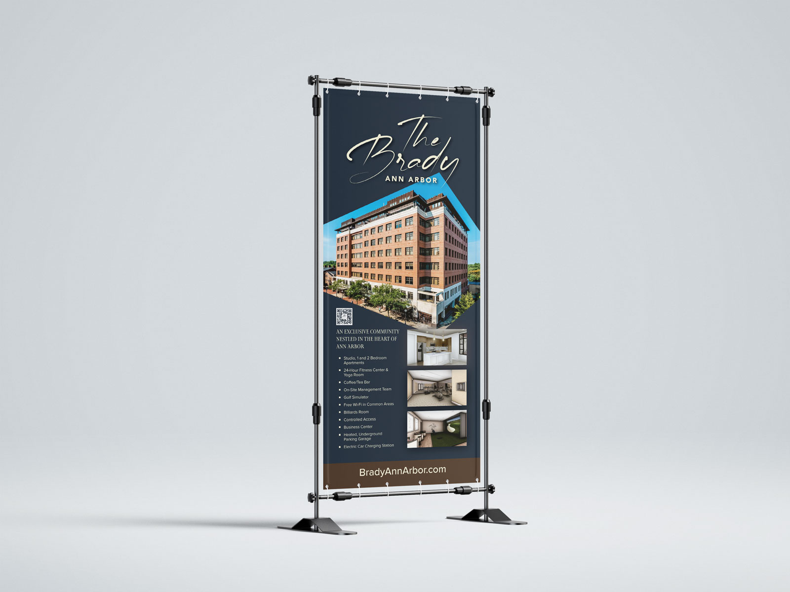 The Brady Ann Arbor bannerstand design