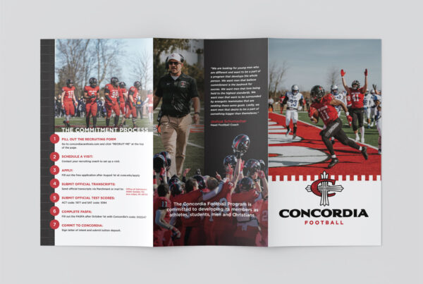 Concordia Football brochure design