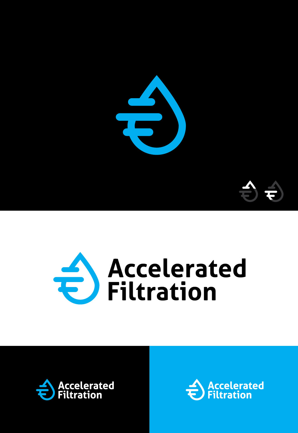 Accelerated Filtration logo design